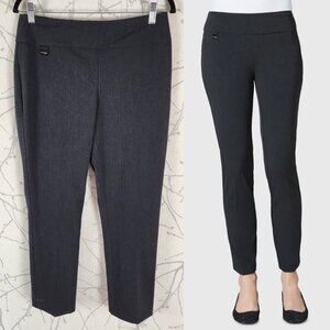 Lisette L Dark Navy Stretch Knit Mid Rise Slim Ankle Pants